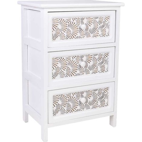 Cajonera de madera blanca 40x29x58h cm (1/5)