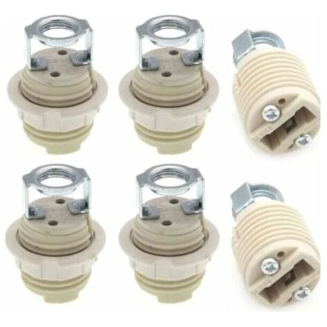 Lot de 6 supports de lampe G9 avec support, douille halogène G9 filetée en céramique (1/4)