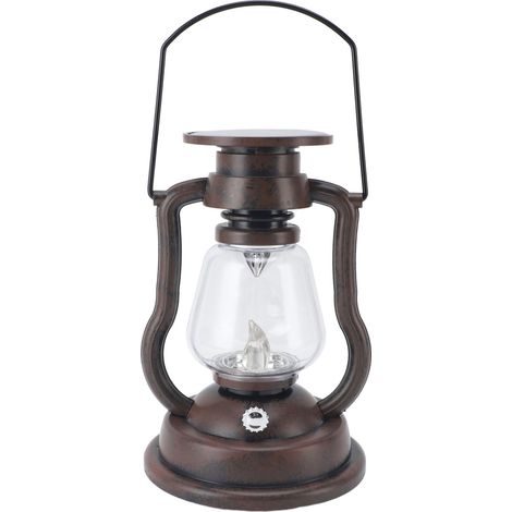 Ortviai Lanterne Vintage LED Solaire avec Batterie Intégrée – Décoration Rustique pour Cuisine, Salon, Cave à Vin et Restaurant (1/5)
