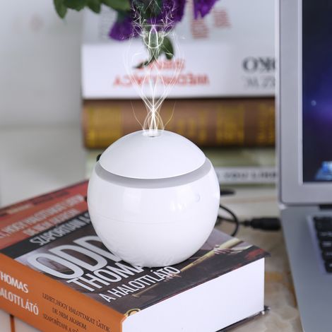 Diffuseur d'huiles essentielles USB à LED tactile - Purificateur d'air ultrasonique blanc (1/2)