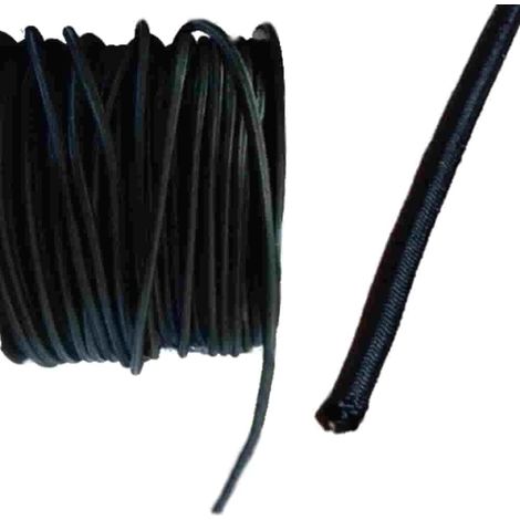 Corde Élastique Noire 8 mm, 5 mètres pour Bâche (1/3)