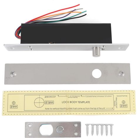 électrique à pêne dormant 12 V mode NC avec temporisation
