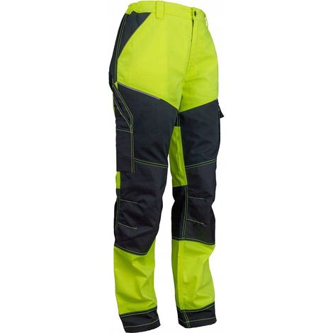 Pantalones de trabajo Urgent 709 ripstop 260 g negro/amarillo 54 (1/5)