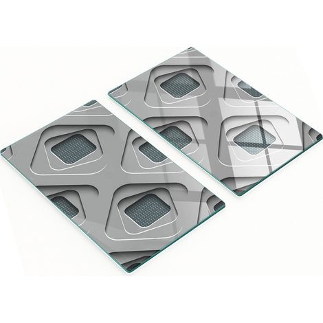 Tableros decorativos multifuncionales de vidrio templado 3D para cocina, 2x30x52 cm
