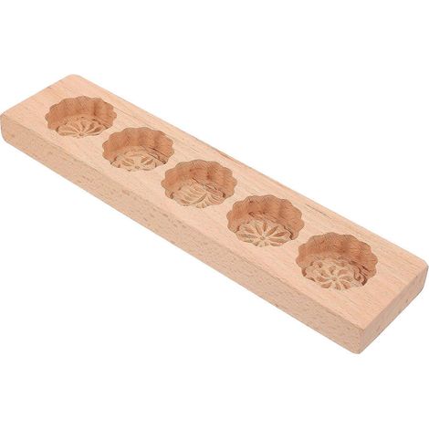 Moule à gâteau de lune en bois, outil de cuisson pratique et utilisable en cuisine (1 pièce). (1/5)
