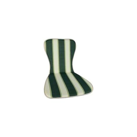 CUSCINO GRECIA A RIGHE VERDI PER SEDIA MONOSCOCCA IMPILABILE- - cm.48x78h. spessore cm.3 - 2 pezzi