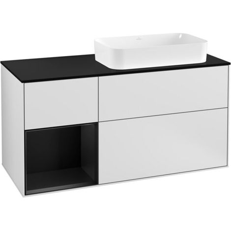V&B Waschtischunterschrank Finion 120cm, Pl b m, Rg l bla m Lac, wh. m Lac (1/2)