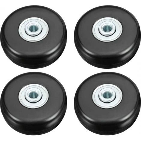 4PCS 50mm Roulette Valise, Bagage Valise Réparation Roulette Charge Lourd Muette Caoutchouc Universelle Pivotante Roue Rechange Transport Remplace Roulette pour Valise/Bagage/Sac à Dos/Voyage (1/5)