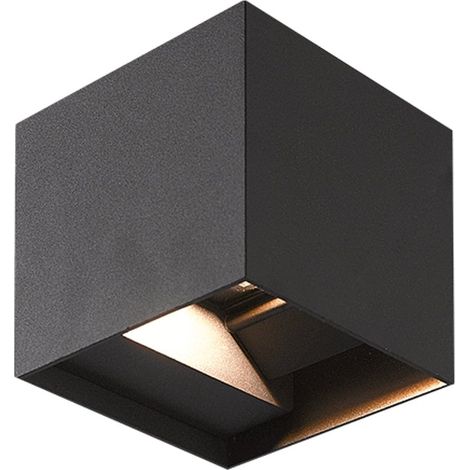 APPLIQUE QUADRA DA PARETE LED 10W 550L IP65 BIDIREZIONE NERO - PAPILLON