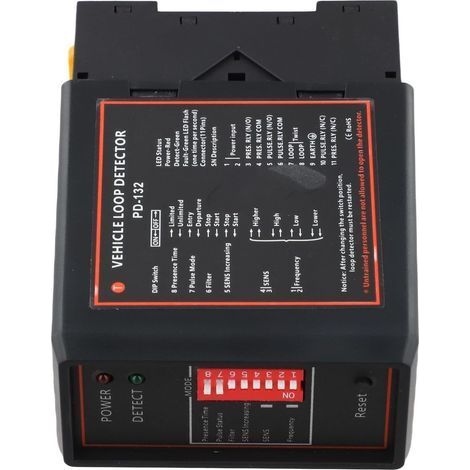 DC12V/24V DP132 Détecteur de boucle d'induction pour portes automatiques, systèmes de stationnement et contrôle d'accès (24V) (1/5)