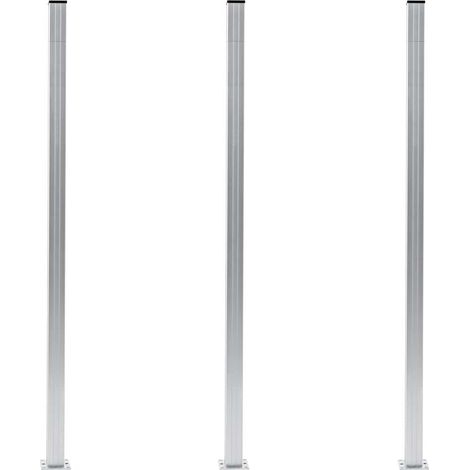 vidaXL Poteaux de clôture 3 pcs Aluminium 185 cm (1/5)