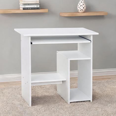 Bureau blanc en panneau de particules 80 x 45 x 75 cm (1/5)