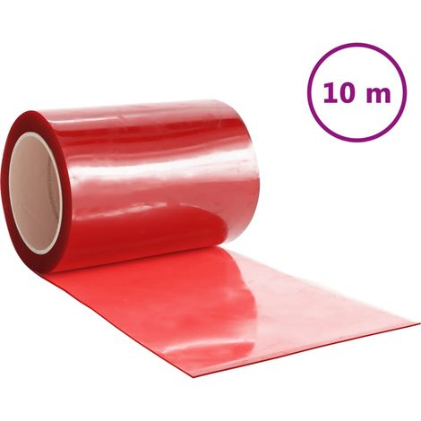 Maison Exclusive - Türvorhang Rot 300x2,6 mm 10 m PVC
