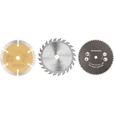 Lame De Scie Multifonction - Carbure De Tungstène - 115 X 10 Mm - Pour Travail Du Bois - Lot De 4 (1/3)
