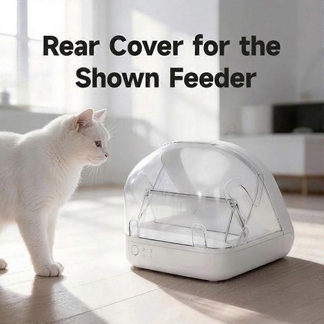 couvercle arriere pour distributeur de nourriture pour chats empeche les animaux de compagnie de le prendre par erreur et ameliore la durabilite du distributeur (1/5)