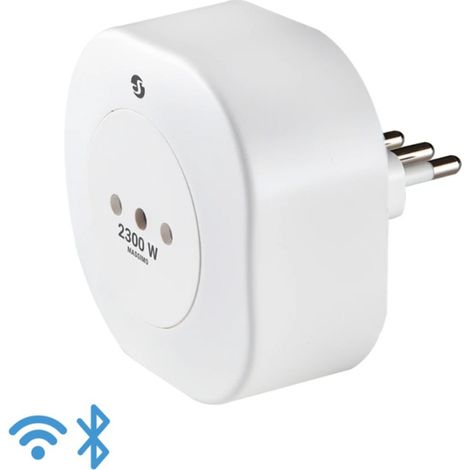 Shelly Plug IT, Presa Intelligente Wi-Fi Italiana (Tipo L) - 2300W (10A), Monitoraggio Energia, Consumi, Controllo Vocale e Remoto, Timer, iOS Android App, Alexa Google Home, Nessun Hub Richiesto (1/8)