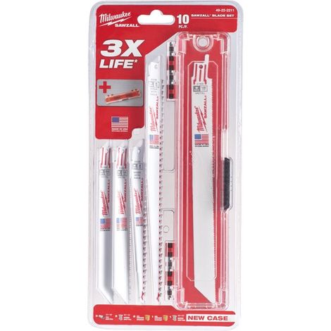 Estuche de plástico 10 hojas de sable MILWAUKEE Ref.49222211