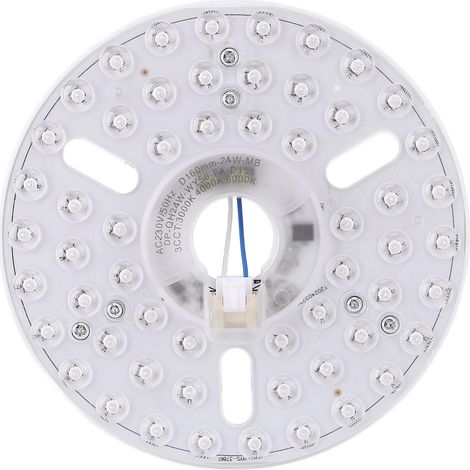 Kit d'éclairage LED magnétique 6,3 pouces pour ventilateur de plafond, 24 W, à intensité variable, 3 CCT (3000 K, 4000 K, 6000 K), panneau de remplacement pour ventilateur de plafond, 230 V (1/5)