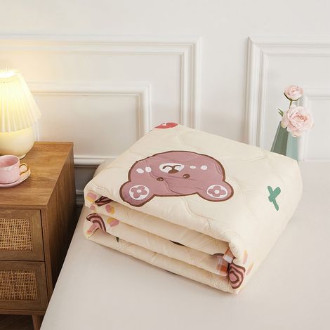 Couverture Rafraîchissante pour Climatiseur Portable - Drap léger, Respirant et Lavable en Machine - Motif Ours Mignon 180x200cm (1/5)