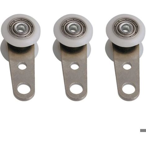 10pcs Roulettes mixtes métal plastique - Charge 20 kg Dimensions 4 5 x 1 9 cm - Baies vitrées et portes coulissantes (1/4)