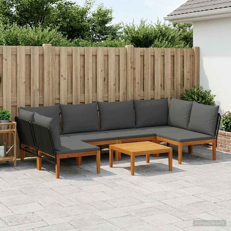 vidaXL 7 uds. Madera de Acacia Sólida y Cuerda Natural (1/5)