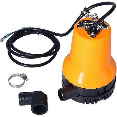 Pompe de cale électrique marine 12 V submersible 5400 tr/min, axe horizontal, entraînement par palettes, qualité supérieure (1/4)