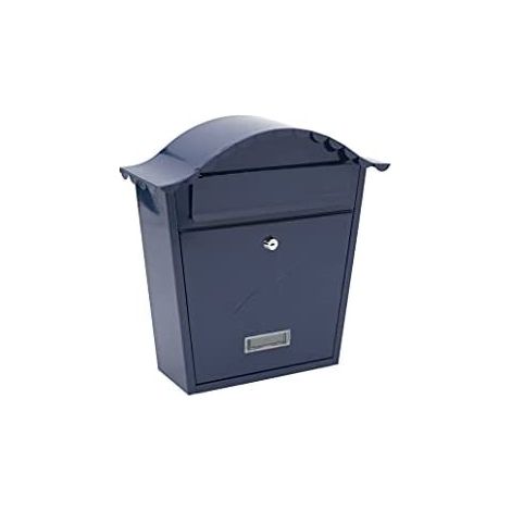 Burg Wächter MB01MB Classic Galvanized Steel Wall Mount Mailbox, Midnight Blue, 36 x 31 x 10 cm (1/5)