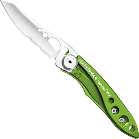 Leatherman Skeletool KBX - Couteau de poche multi-usages robuste avec décapsuleur, fabriqué aux États-Unis, dans un vert sublime. (1/5)