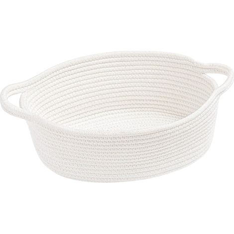 Panier de rangement en corde de coton avec poignée, boîte cadeau décorative vide, joli panier cadeau pour bébé (1/5)