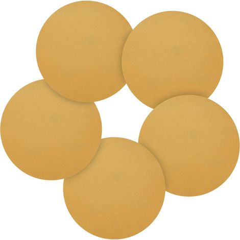 100 Pcs Disque De Ponçage 6 Pouces 600 Grain Rond Pour Ponceuse Jaune (1/5)