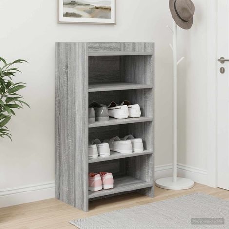 Meuble à chaussures avec rangement en bois d’ingénierie gris Sonoma 48 x 36 x 92 cm, 18kg - PANGIVO (1/5)