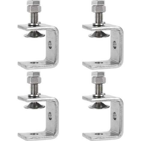 Heavy Duty Stainless Steel Clamp, 4PCS C Clamps, 0-25mm Heavy Duty C Clamp, Woodworking Fixing Clamp, Tiger Clamp with Wide Jaw for DIY Woodworking, Welding, Cabinetmaking (1/5)