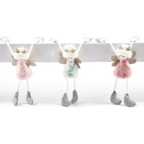 Bambolina Fatina penzoloni in Tessuto colori assortiti, Idea regalo natale