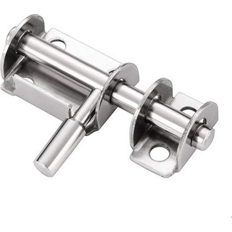 Lot de 2 verrous coulissants en acier inoxydable, compatibles avec salle de bain, toilettes, jardin, abri de jardin, 65 x 26 mm