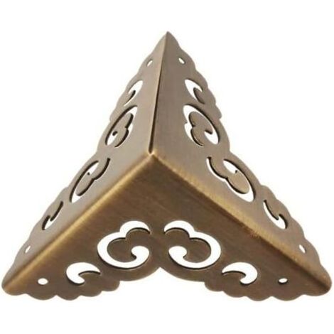 Quatre équerres de fixation pour meubles, accessoires de quincaillerie, protections d'angle de table, protections d'angle en laiton, armoires chinoises, boîtes en bois, protections d'angle décoratives (1/4)