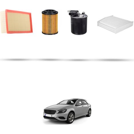 Kit tagliando 4 filtri compatibile con Mercedes Classe A (W176) A220 CDI BlueEfficency 120kw dal 2012 (1/5)