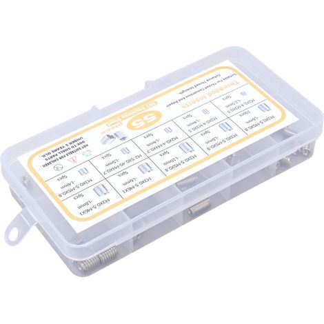 Écrous à insérer M2 M2.5 M3, lot de 55 pièces en acier inoxydable, visserie d'assemblage pour réparation et fixation (1/5)