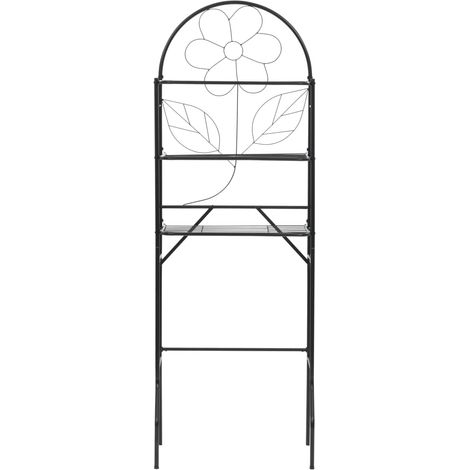 vidaXL Scaffale da Bagno Nero 60x33x174 cm