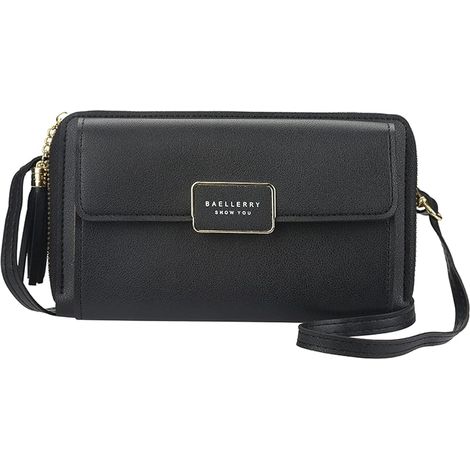 Sac bandoulière femme, portefeuille avec fermeture éclair, pochette pour téléphone en cuir PU, sac à main avec bandoulière ajustable, petit sac à main femme