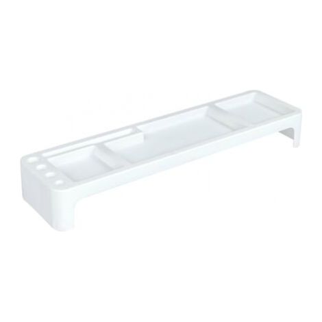 Étagère de rangement multifonctionnelle pour organiser les articles divers et économiser de l'espace sur les bureaux d'ordinateur Blanc (1/5)