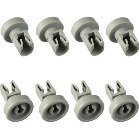 Roues de Lave-vaisselle Universelles pour la Plupart des Lave-vaisselle Standard Roue du Panier Supérieur Pièces de Rechange Compatibles avec AEG , Favorit , Privileg , Zanussi , Juno (Lot de 8) (1/5)