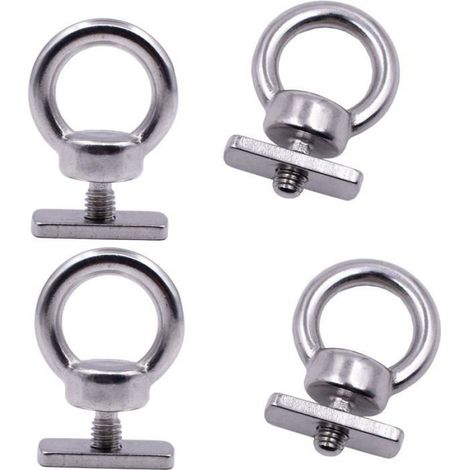 Œillet de fixation pour rail de kayak permettant de maintenir un sandow ou une corde jusqu'à 1,27 cm (0,5 pouce) de diamètre (1/4)