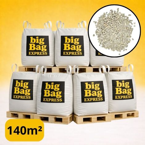 PACK 7 X BIG BAG de +/- 1,5T ≃ 140M² Gravillon “Grain de Riz” Beige Ø 4/6 mm - Livraison PREMIUM (1/4)