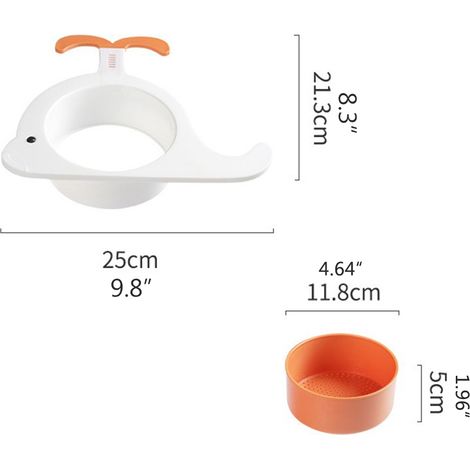 Égouttoir d'angle pour évier de cuisine, panier filtre suspendu en forme de baleine, passoire à fruits et légumes, ustensiles de cuisine (1/5)