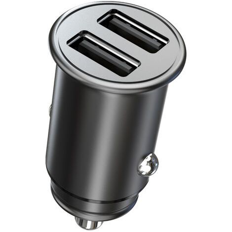 Chargeur Allume Cigare USB, Ultra Compact USB 24W/4.8A Chargeur de Voiture, en Alliage d'Aluminium Charge Rapide Chargeur Voiture pour iPhone 14/14 Plus/14 Pro Max, iPad, Samsung Galaxy S22 (1/4)