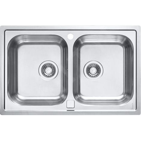 Alveus Line Maxim - Évier 795x505 mm, avec commande du vidage, inox 1092002 (1/4)