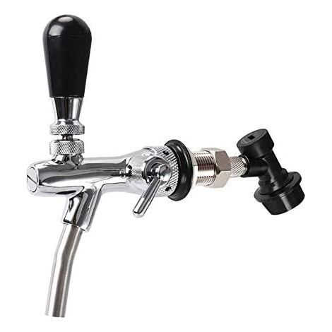 Robinet de Robinet de Rechange de Distributeur de Boisson en Acier Inoxydable pour Homebrew Barrel Fermenter Vin Distributeur de jus de Boisson Broche (Robinet réglable)