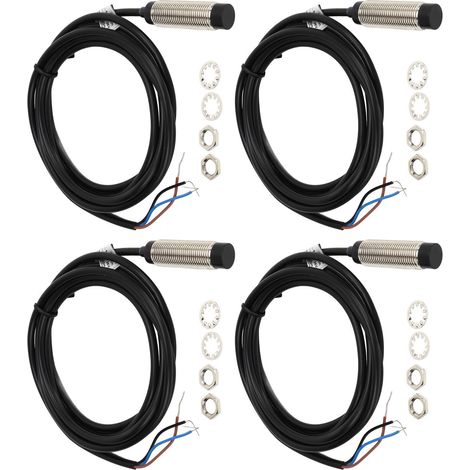 4 Interrupteurs de Proximité Inductifs Sonde 12mm NPN 3 Fils NO Détection 4mm Capteur 6-36VDC (1/5)
