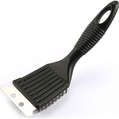 2 Grillreinigungsbürsten aus Edelstahl, langlebige Borsten, Grillreiniger für den Außenbereich, 2er-Set (1/5)