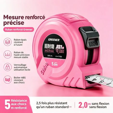 Ruban rose 3m anti-coupure épais résistant design (1/4)